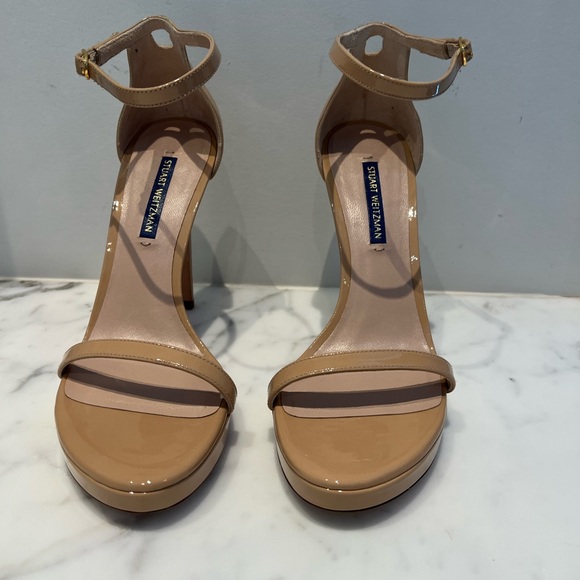 Stuart Weitzman nude open toe strappy pumps - Picture 3 of 5